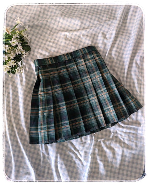 SALES [14 saves] Mini Slytherin Vibes skirt plaid • Φούστα μίνι πλίσε με πιετες
