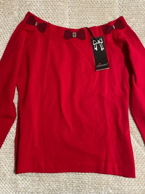 Charissimo women's knitted sweater XL new, red, made in Italy