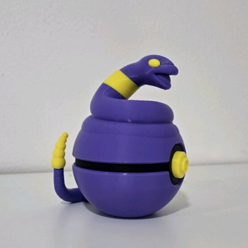 Ekans Pokéball with keychain made to order