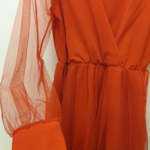 Dress with tulle new, red, size M