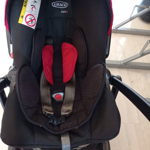 Graco Evo Trio stroller used, red, multifunctional