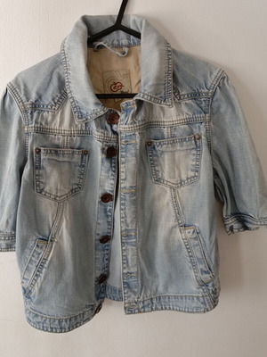 Eva Moritz Denim Jacket like new, cropped light blue, size S