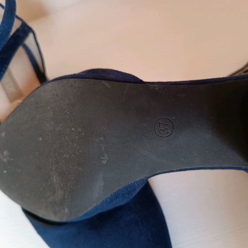 Arte Piedi suede blue pointed pumps with low block heel like new, size 37