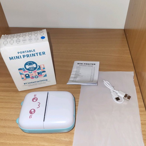 Portable mini printer Bluetooth new, thermal inkless printing