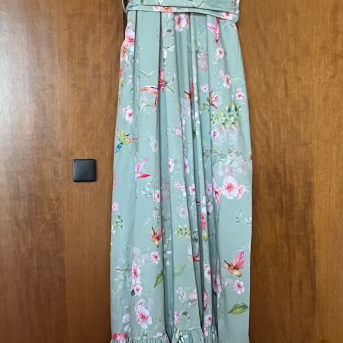 Forel maxi wrap dress like new, colorful green, sizes S-M