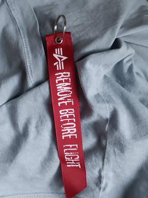 Alpha Industries Remove Before Flight Keychain new