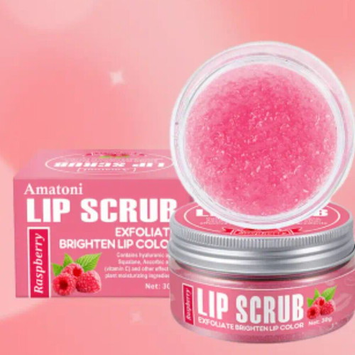 Lip Scrub with Raspberry Scent new