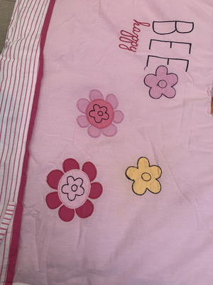 Baby crib blanket set with sheets and bathrobes girl
