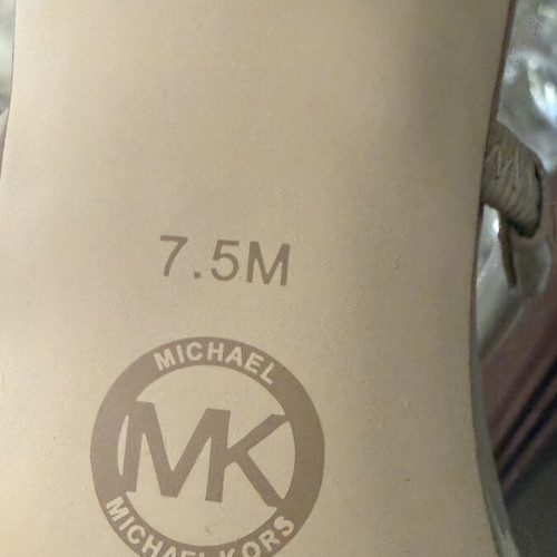 Michael Michael Kors Celia Kitten Slide Nude Patent Sandals size EU 38 like new