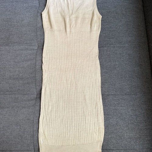 Beige dress like new, size S, thin women's