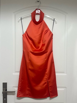 Lovin Cloz orange satin dress new, unworn with tag
