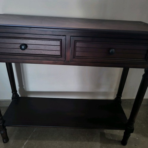 In art entrance console wenge color with 2 drawers like new