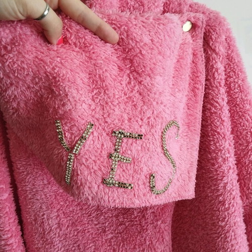 Pink outerwear jacket size M made to order