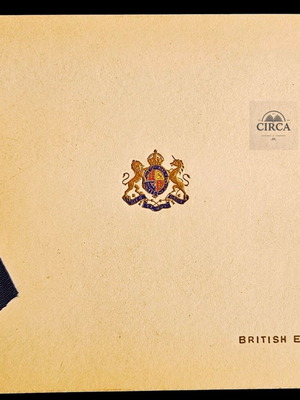 British Embassy Athens Christmas Card 1953 used, military attaché