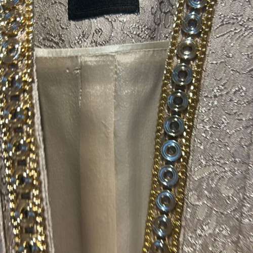 Bella P coat beige like new with golden details
