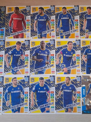 Panini Super League 2023-2024 κάρτες Αστέρα Τρίπολης σαν καινούργιες, πακέτο 15