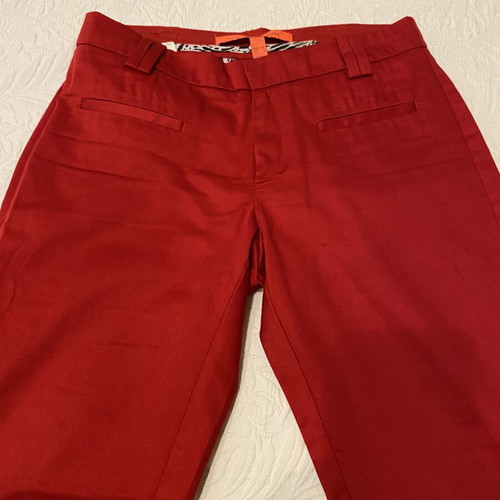 Mango slim fit pants red size XS like new