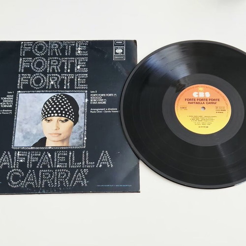 Raffaella Carrà Forte Forte Forte vinyl album used, first Greek release 1976