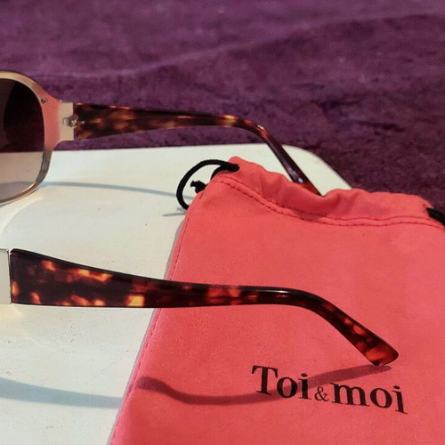 Toi&Moi sunglasses mask style, black and brown