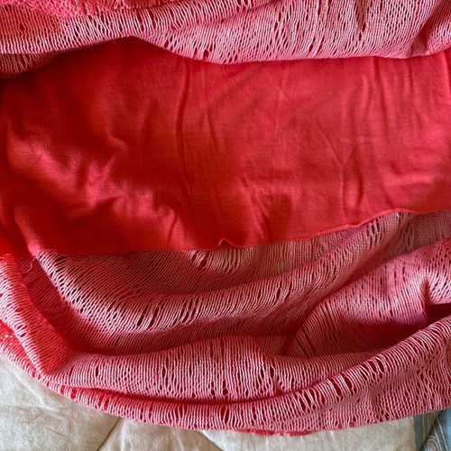Rich maxi dress coral color like new, lined inside