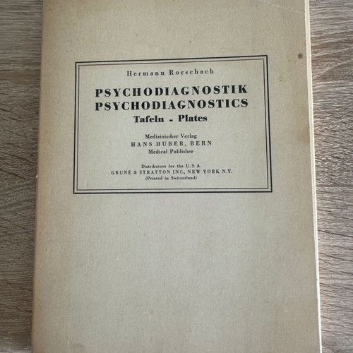 Hermann Rorschach Psychodiagnostik plates vintage 1948 used