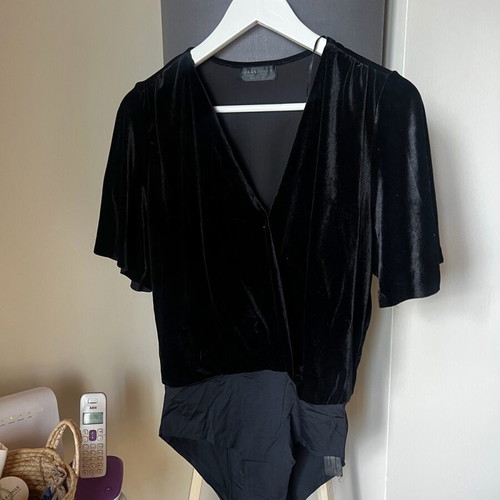 Zara bodysuit used, velvet, size M 38 10, black