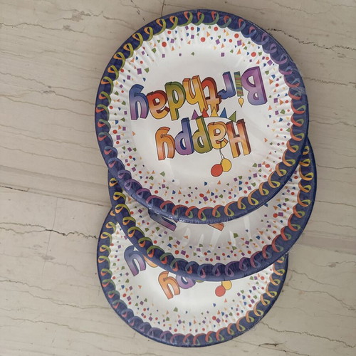 Brainrot party set with Happy Birthday plates and balloons