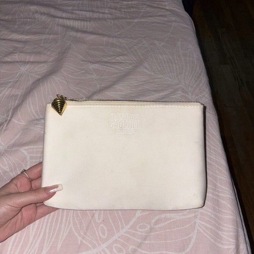 Jean Paul Gaultier Make Up Double Pouch like new, white