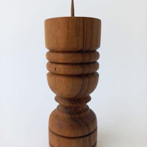 Set of 2 handmade wooden candlesticks like new