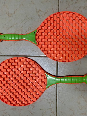 Beach paddle rackets set new, plastic, pack of 2