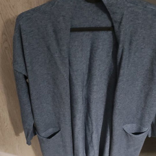 Wool cardigan used in blue, one size