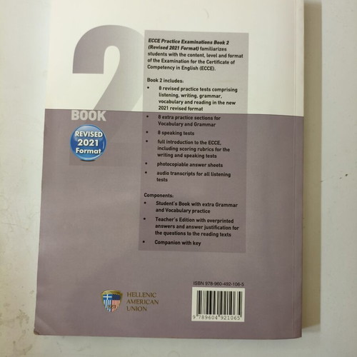 ECCE Practice Examinations Book 2 used, Hellenic American Union