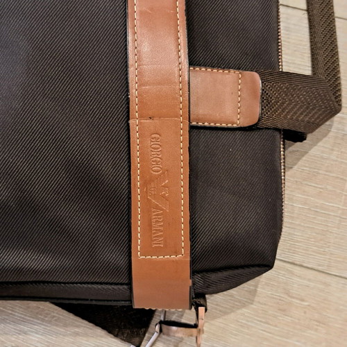 Giorgio Armani laptop bag like new, brown