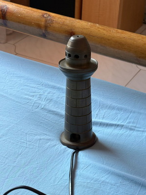 Vintage lighthouse table lamp made of solid bronze, like new