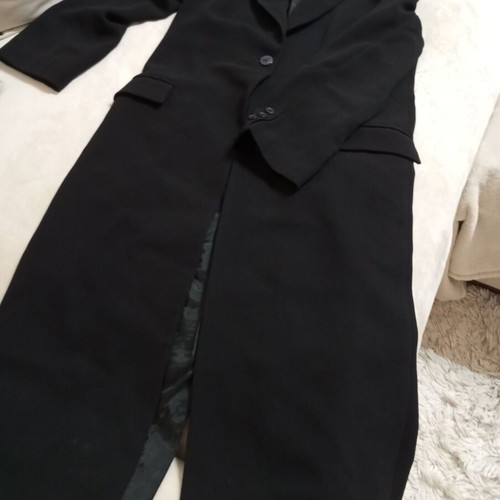 Black evening coat ESTET used, size 36
