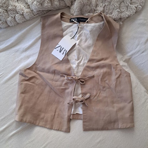 Zara vest new with tags, beige, size M