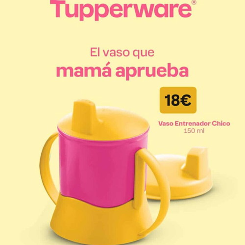 Bebe cup with spout and extra lid Tupperware new