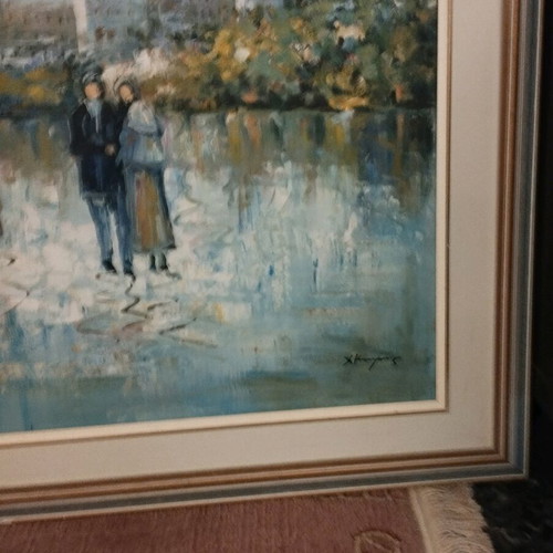 Painting The Walk used on canvas with wooden frame
