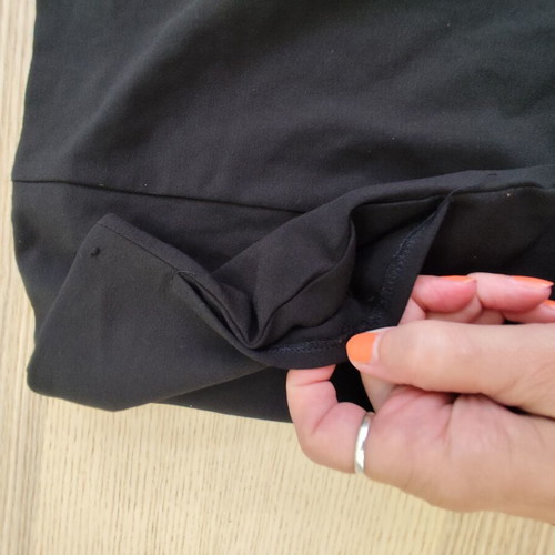 Stradivarius black mini skirt with front zipper, like new