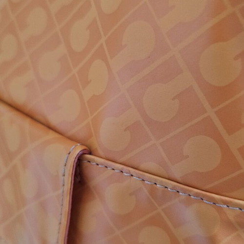 Gherardini shoulder bag used, orange, polyester and polyurethane fabric