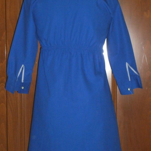 Schoolgirl dress new for girls blue long 82 cm 1970s