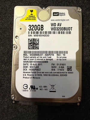 Σκληρός δίσκος WD AV-25 320GB 2.5" HDD σαν καινούργιο