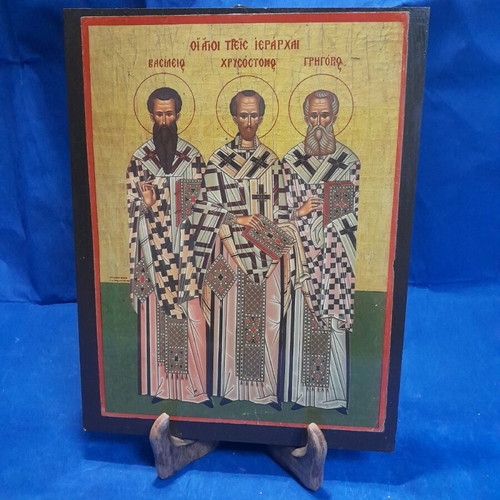 Wooden icon The Three Hierarchs new 22x29 cm