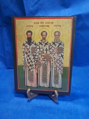 Wooden icon The Three Hierarchs new 22x29 cm