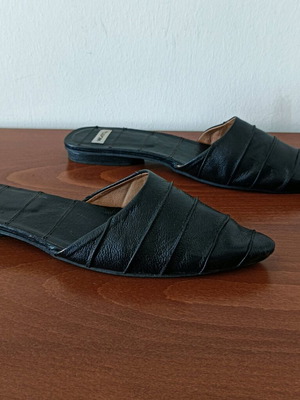 Migato leather vintage mules size 39 like new, black