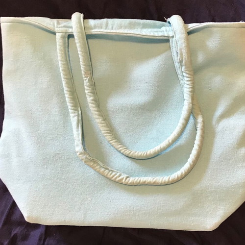 Boho shoulder bag Totem like new, turquoise cotton with shells