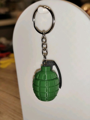 3D Printed Grenade Keychain new with hidden compartment