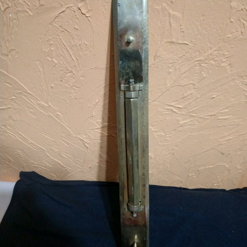 Brass micrometric ruler used, old, rare