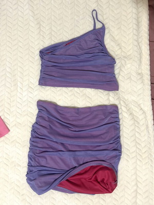 Shein purple and pink lace set size medium new