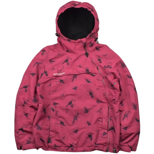 Emerson Hooded Jacket pink fleece lined used, size Large